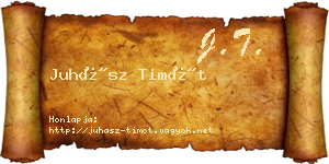Juhász Timót névjegykártya