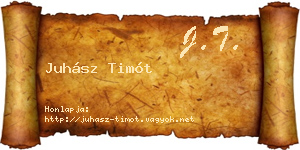 Juhász Timót névjegykártya