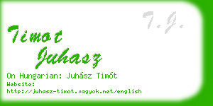 timot juhasz business card